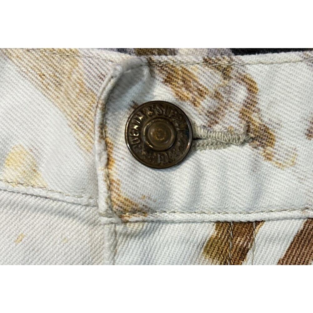 Denim&Supply RL Women’s Zebra Print Cream/Orange Vintage Cut Off Shorts Size 30 - Picture 9 of 10